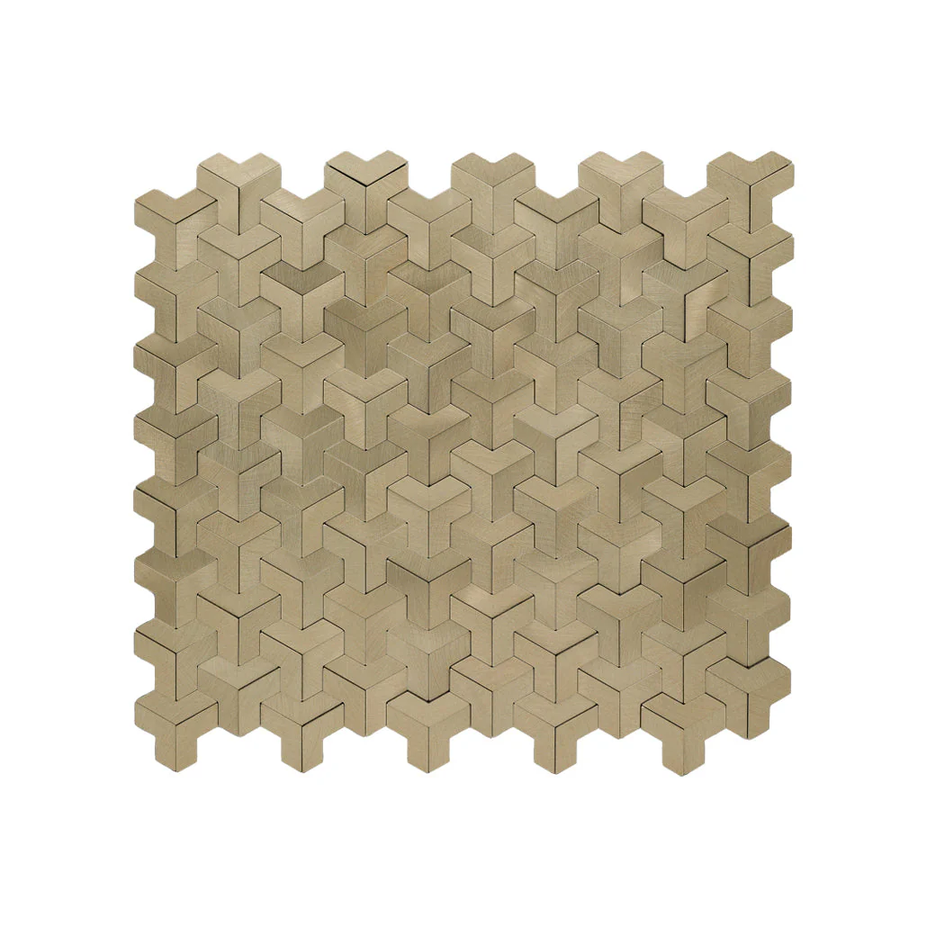 Crédence adhésive | Trifold 3D Or | 30,3×28 cm - Image 2