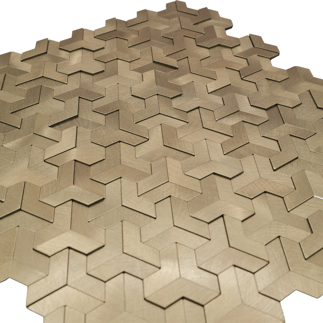 Crédence adhésive | Trifold 3D Or | 30,3×28 cm - Image 8