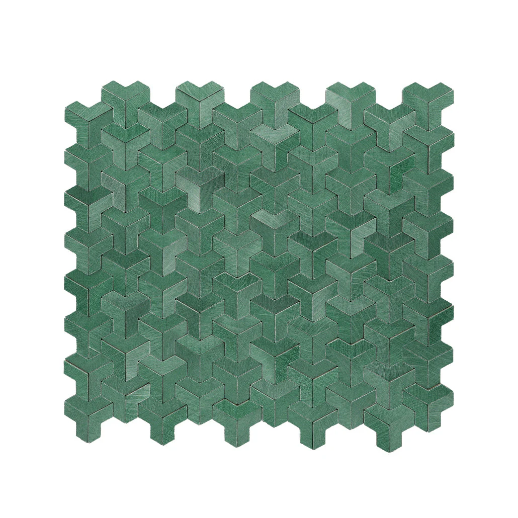 Crédence adhésive | Trifold 3D Vert foncé | 30,3×28 cm - Image 2