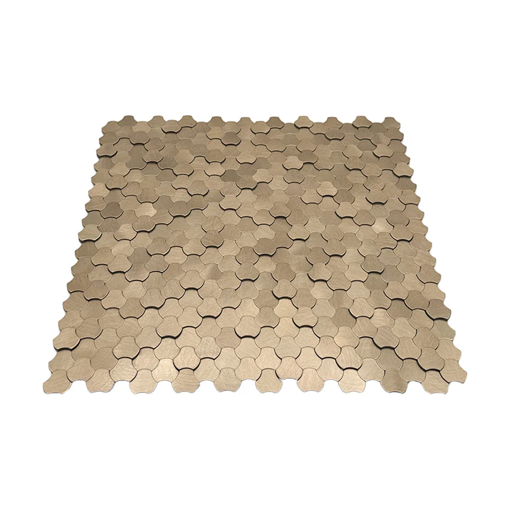 Crédence adhésive | Trilobé 3D Champagne | 30,5×29,6 cm - Image 4