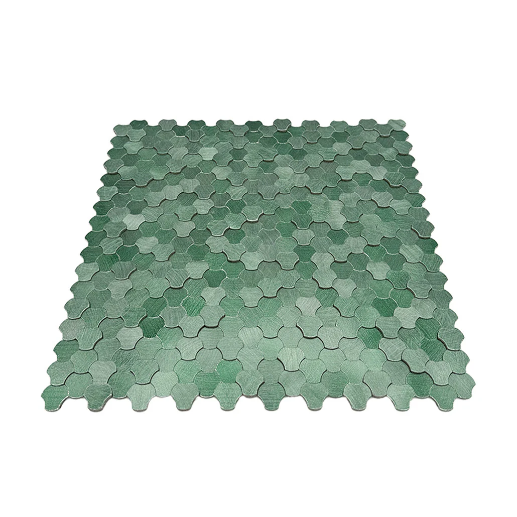 Crédence adhésive | Trilobé 3D Vert foncé | 30,5×29,6 cm - Image 4