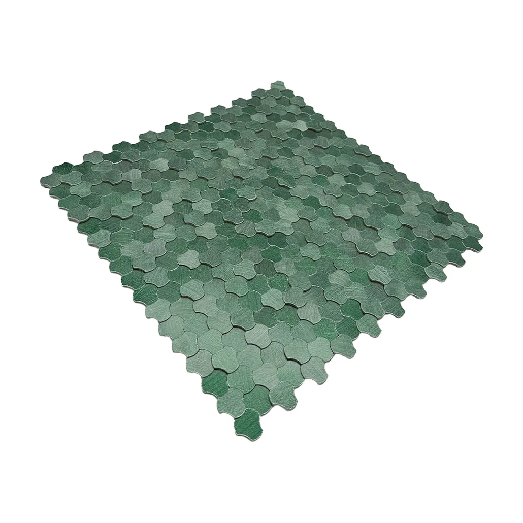 Crédence adhésive | Trilobé 3D Vert foncé | 30,5×29,6 cm - Image 6