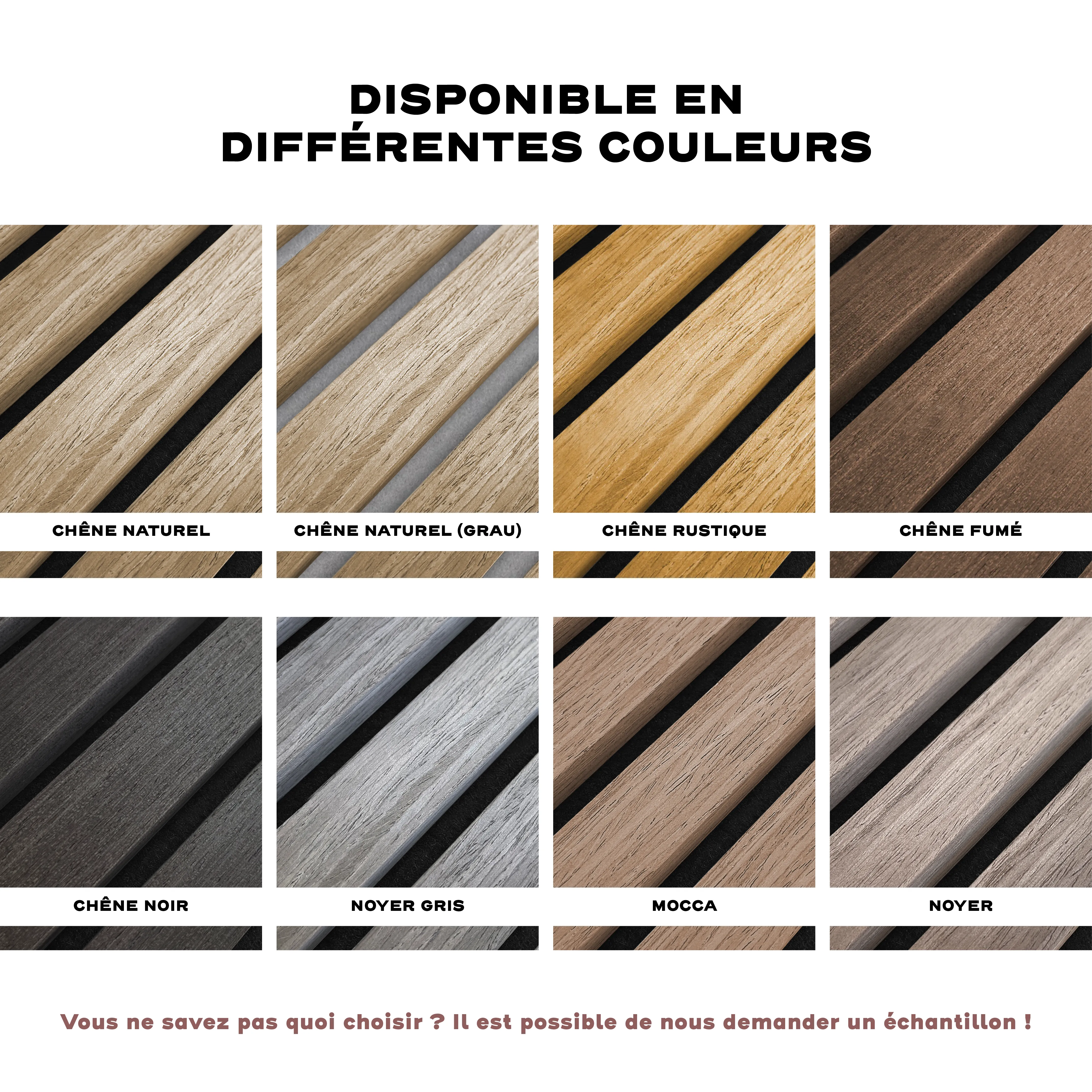 Échantillon | Chêne Naturel avec Feutre Gris | Panneau acoustique en bois - Image 4