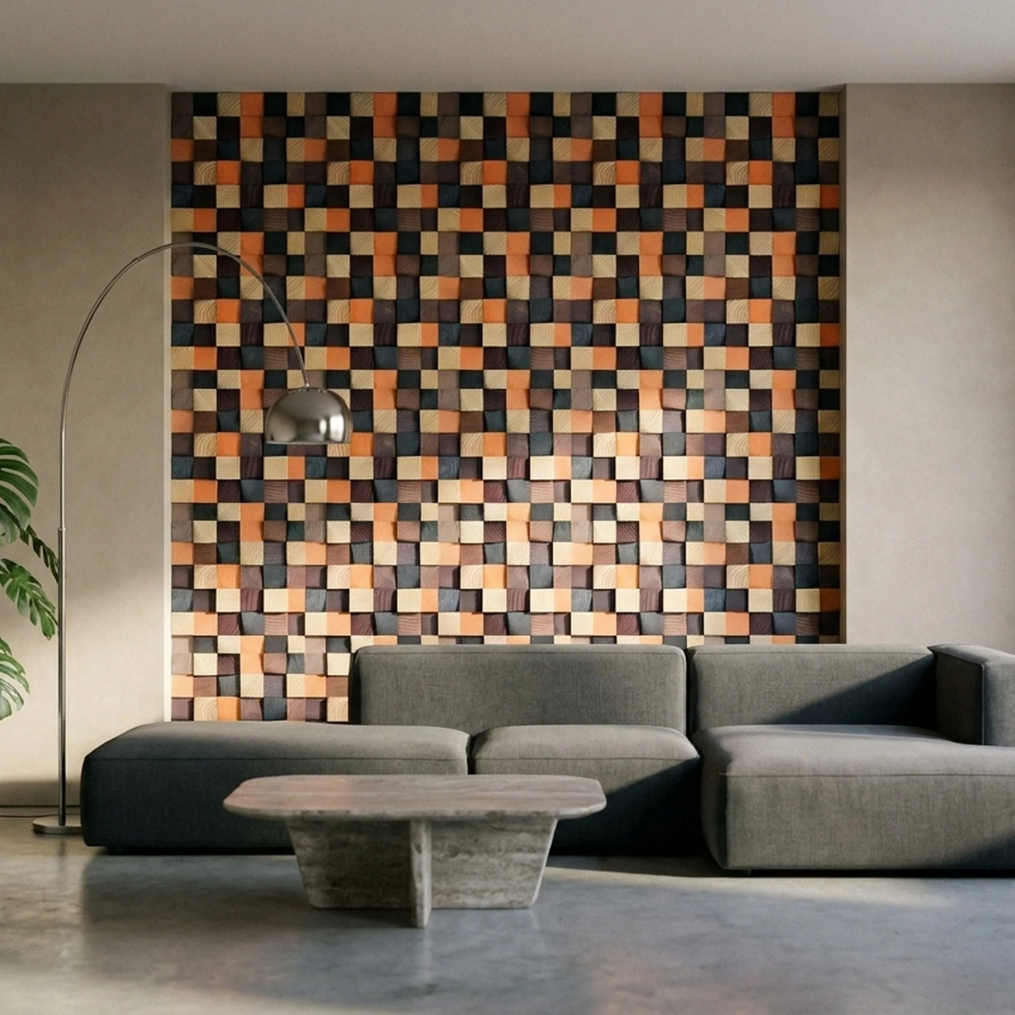 Panneau Bois Décoratif Mural | Bold Pin | 30×30 cm - Image 3
