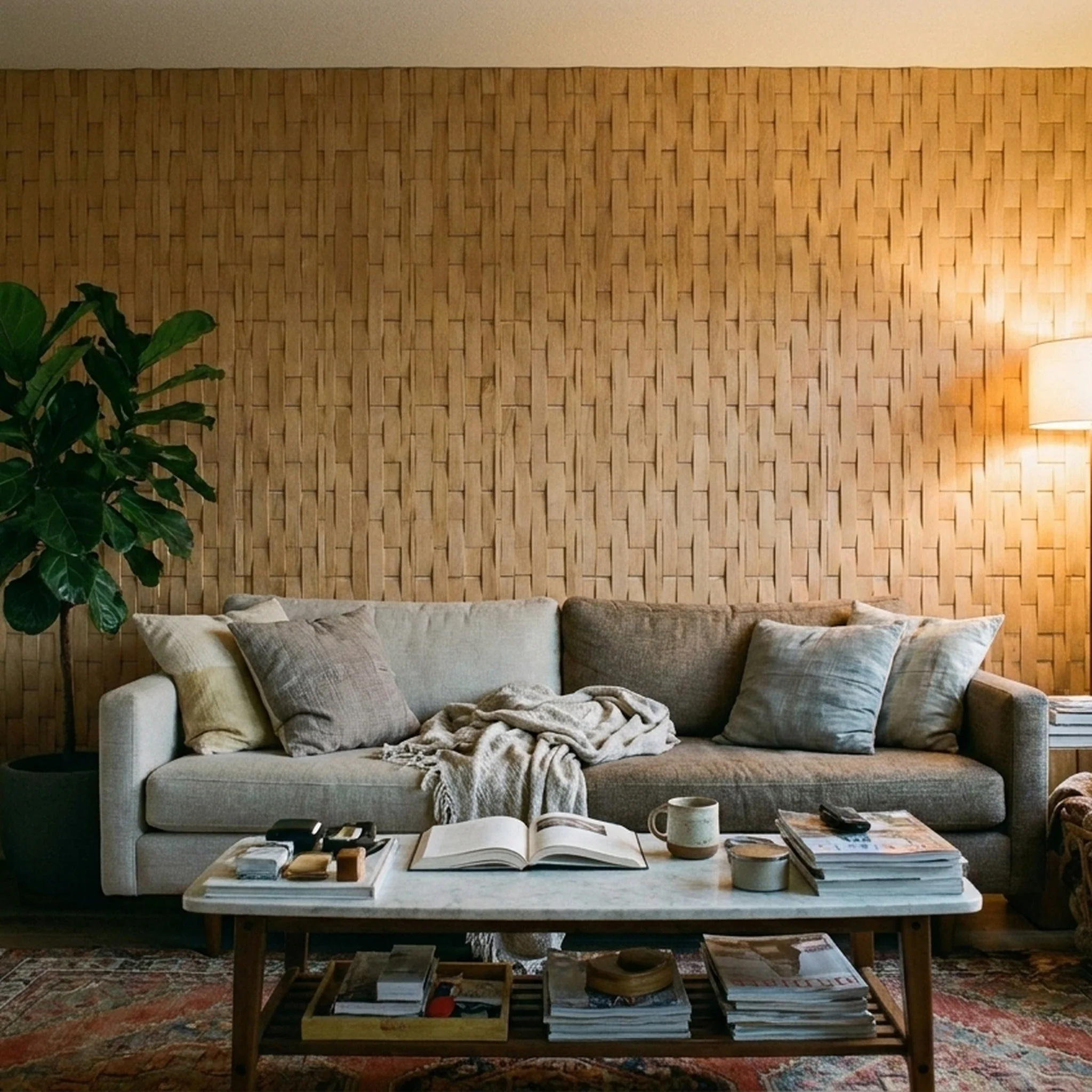 Panneau Bois Décoratif Mural | Chêne Clair | 30×30 cm - Image 3