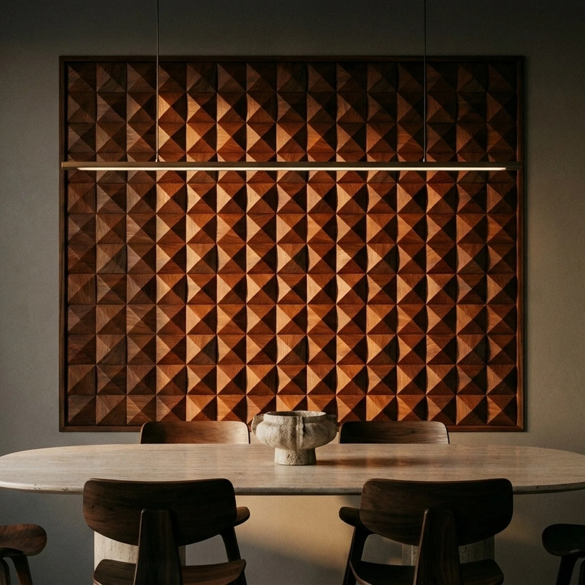 Panneau Bois Décoratif Mural | Cumaru Deep | 30×30 cm - Image 3