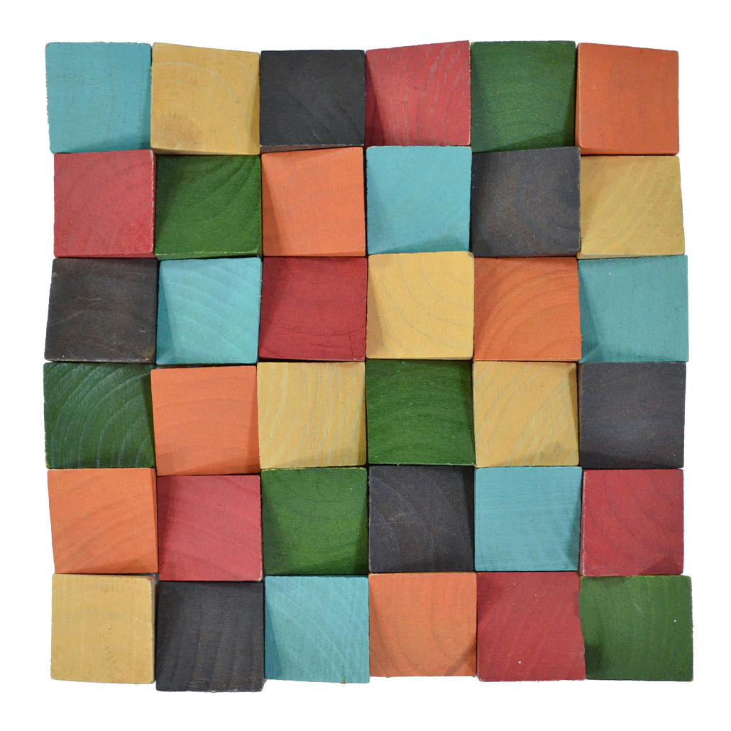 Panneau Bois Décoratif Mural | Dark Pin | 30×30 cm - Image 2