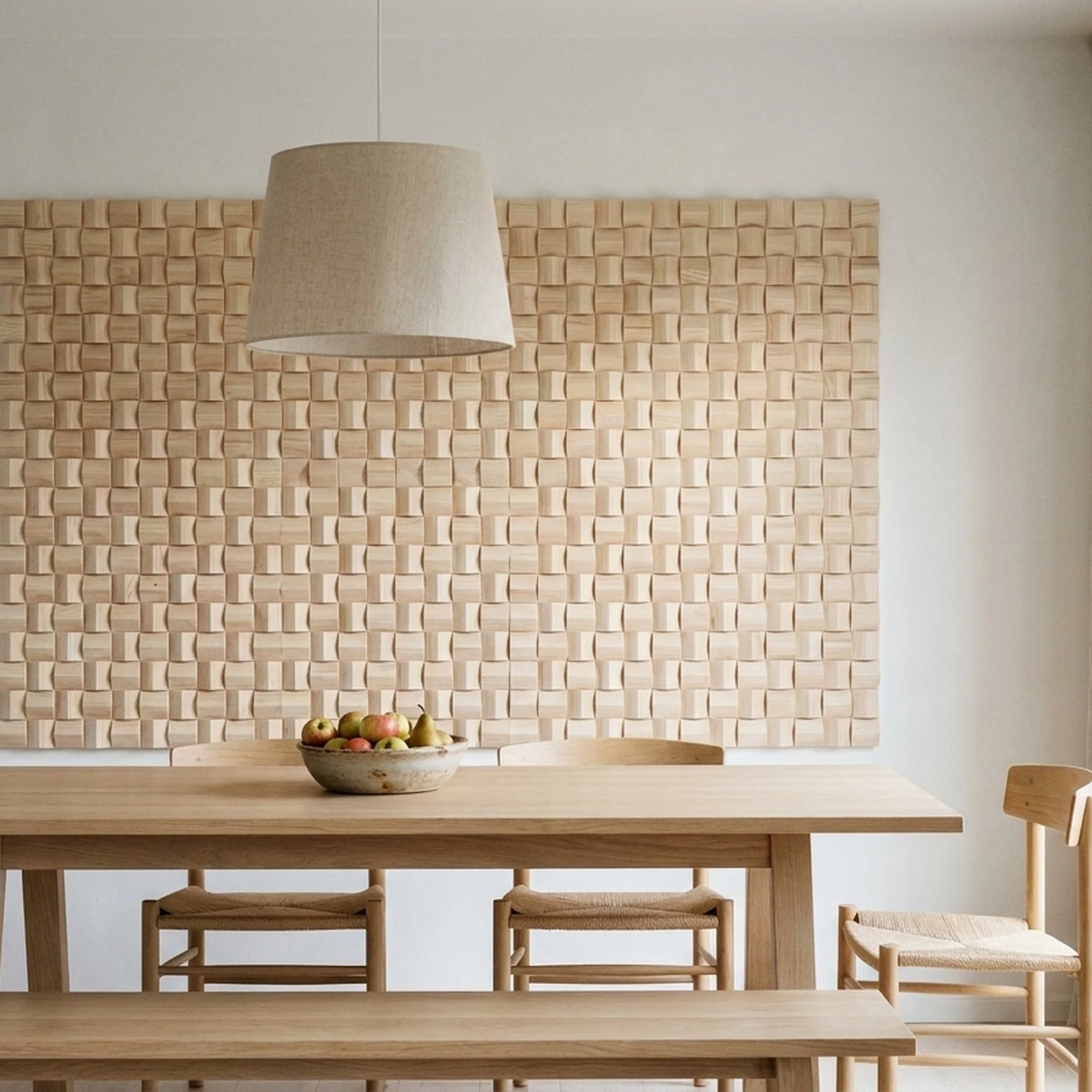 Panneau Bois Décoratif Mural | Frêne | 30×30 cm - Image 3