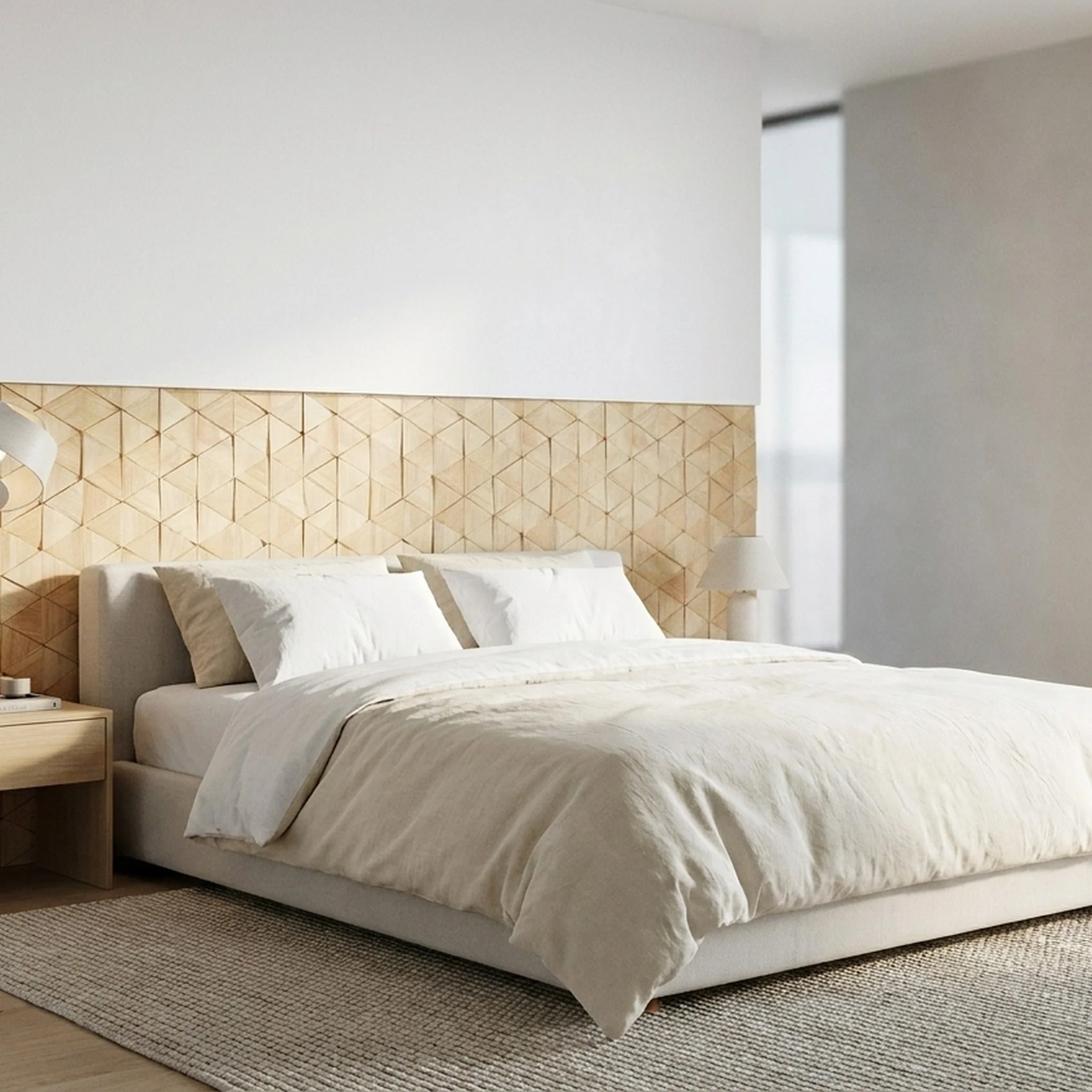 Panneau Bois Décoratif Mural | Hévéa Compact | 28×30 cm - Image 3