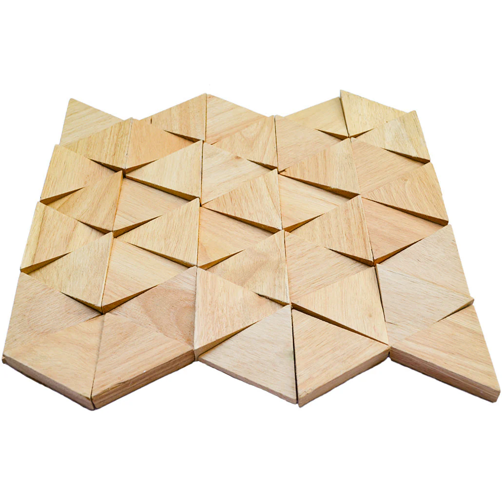 Panneau Bois Décoratif Mural | Hévéa Compact | 28×30 cm - Image 6