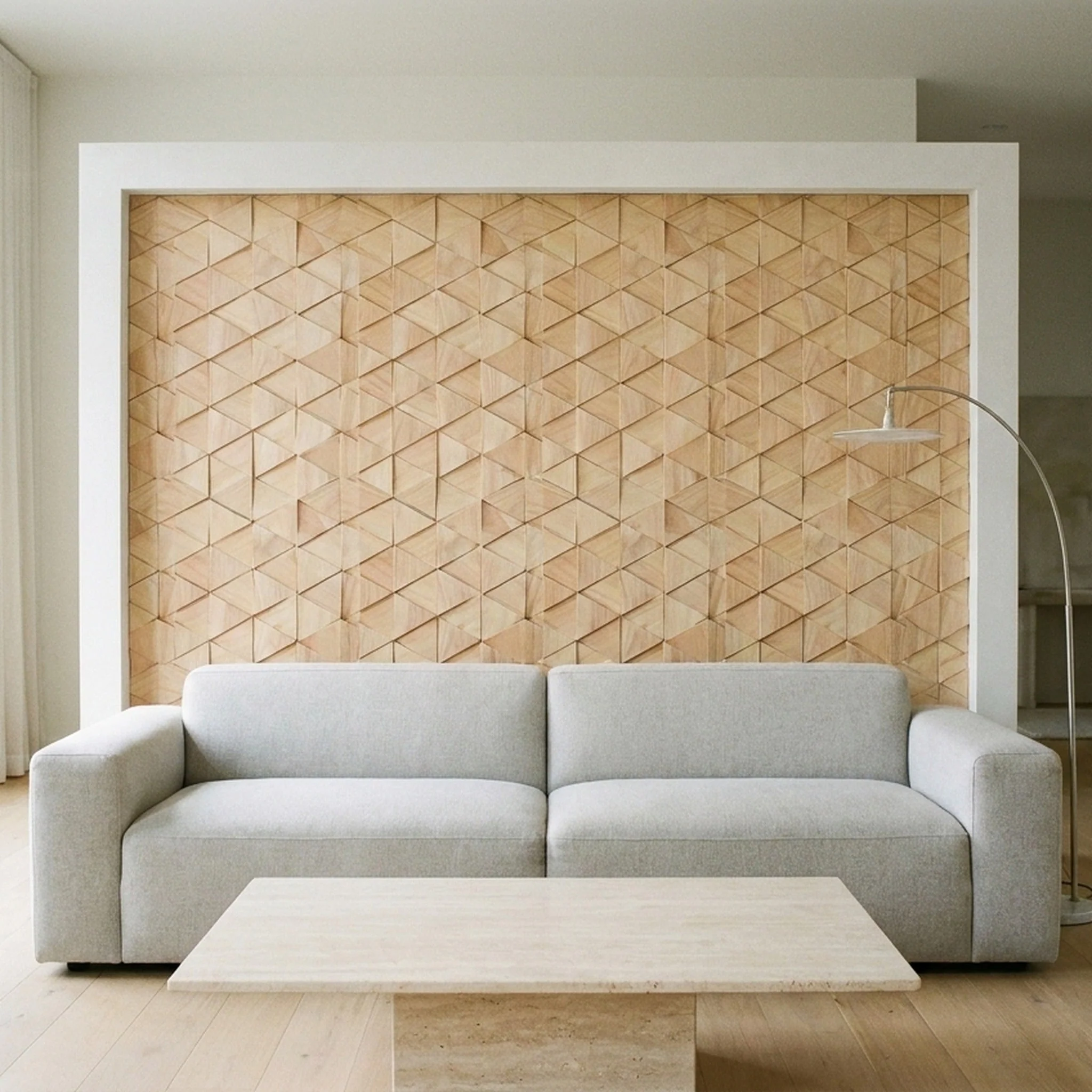 Panneau Bois Décoratif Mural | Hévéa Compact | 28×30 cm - Image 7