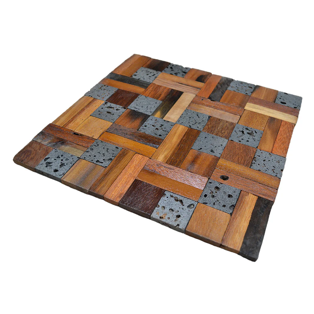 Panneau Bois Décoratif Mural | Lava Mix | 30×30 cm - Image 4