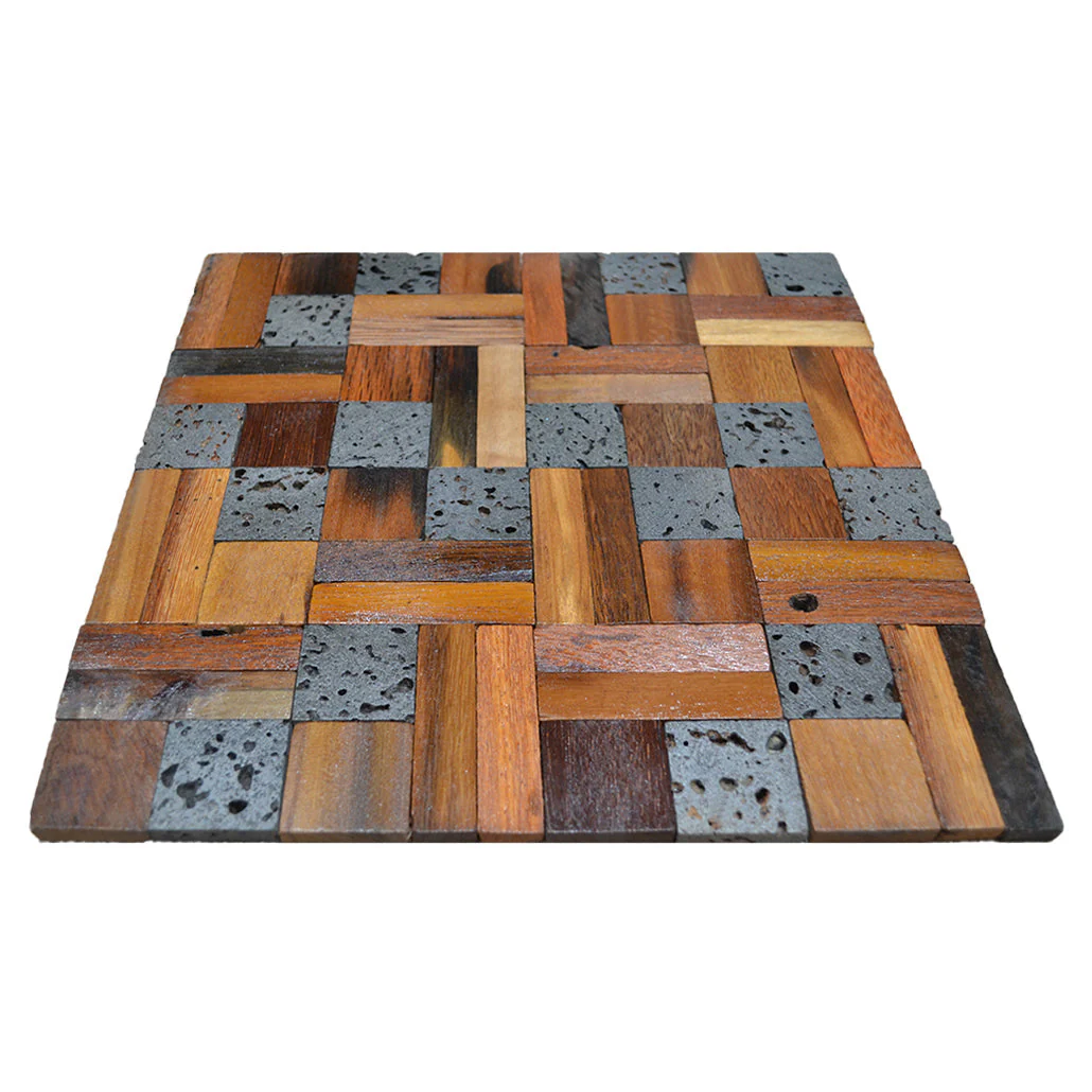 Panneau Bois Décoratif Mural | Lava Mix | 30×30 cm - Image 8