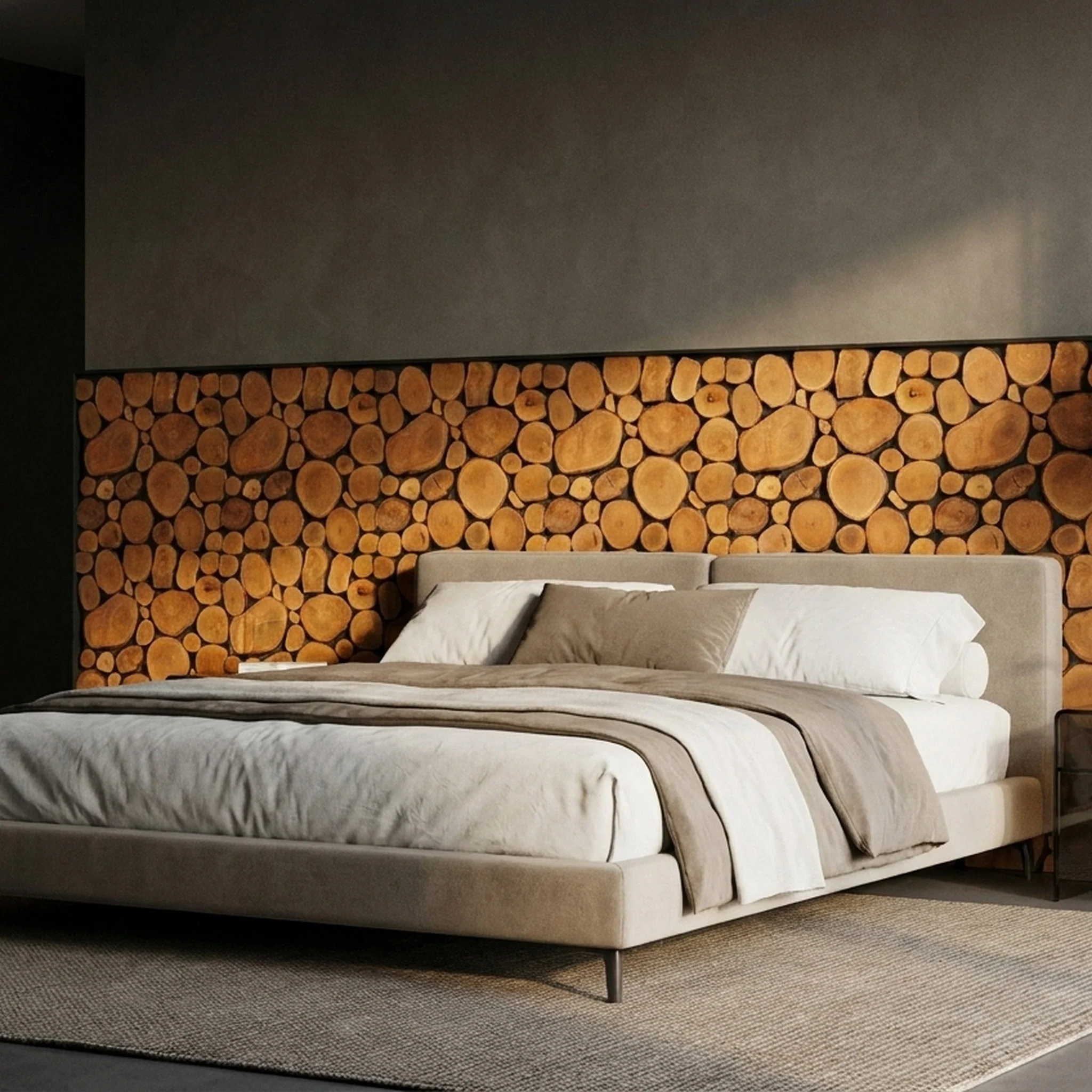 Panneau Bois Décoratif Mural | Litchi | 30×30 cm - Image 3