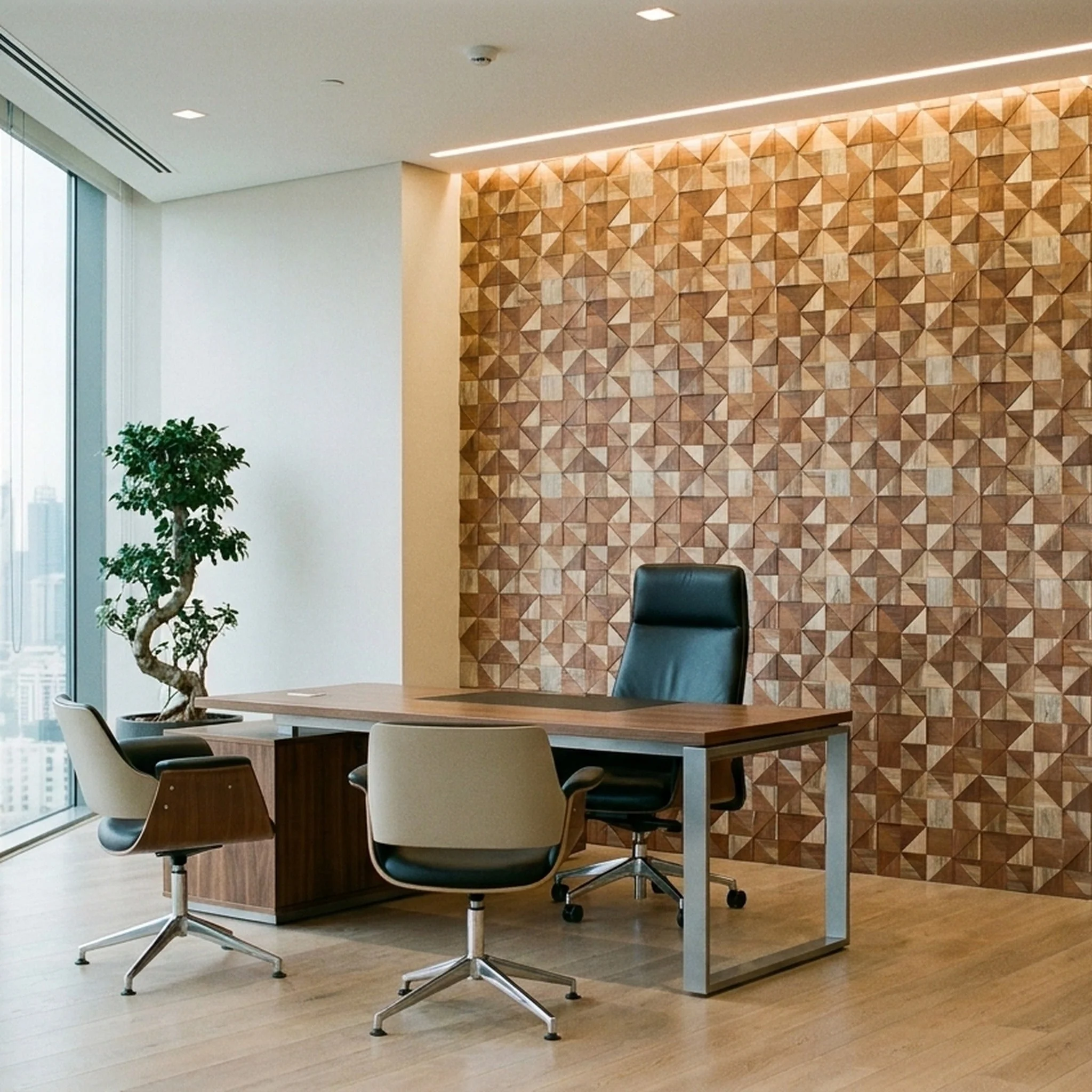 Panneau Bois Décoratif Mural | Merbau | 30×30 cm - Image 5