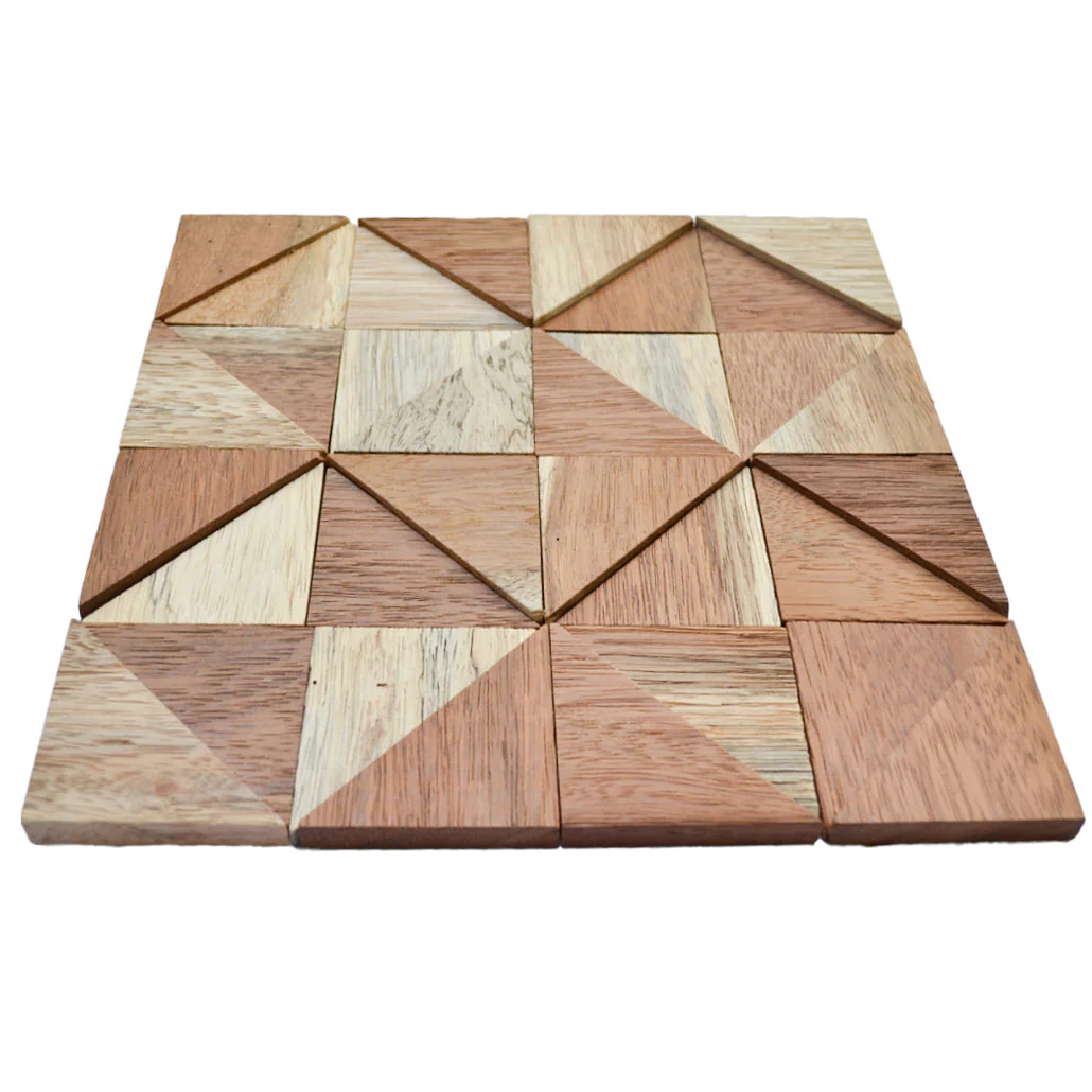 Panneau Bois Décoratif Mural | Merbau | 30×30 cm - Image 6