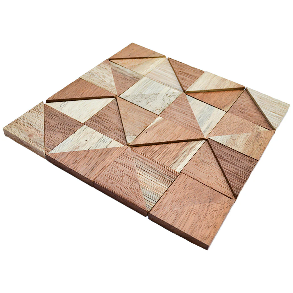 Panneau Bois Décoratif Mural | Merbau | 30×30 cm - Image 8