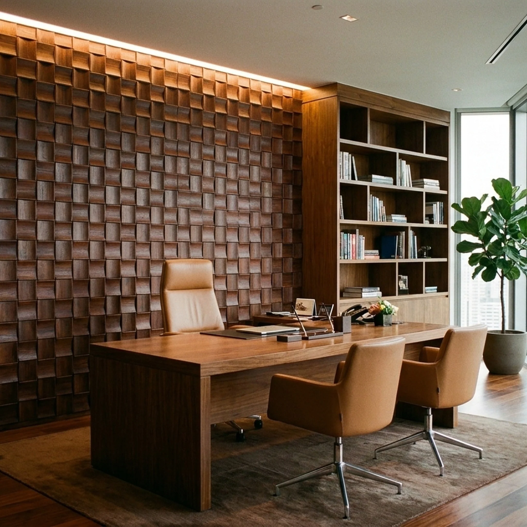 Panneau Bois Décoratif Mural | Merbau XL | 30×60 cm - Image 5