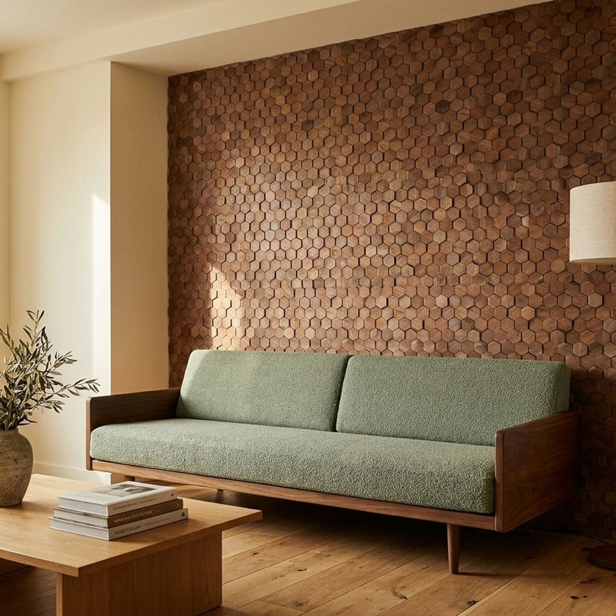 Panneau Bois Décoratif Mural | Noyer Velours | 31×30 cm - Image 5