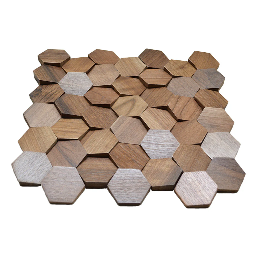 Panneau Bois Décoratif Mural | Noyer Velours | 31×30 cm - Image 6