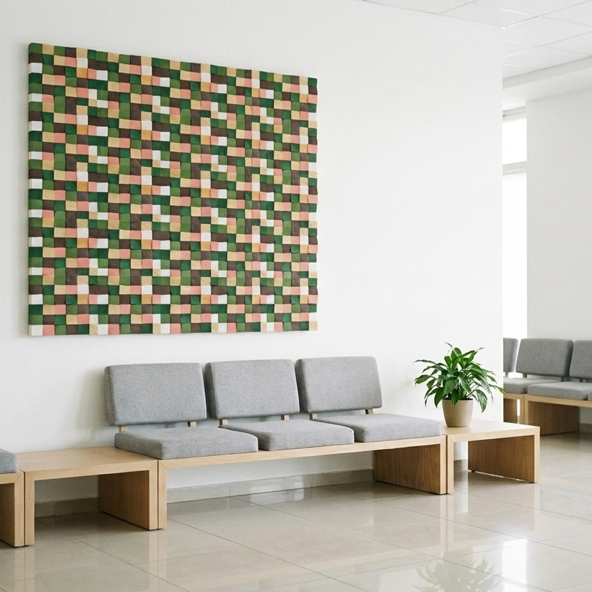 Panneau Bois Décoratif Mural | Rich Pin | 30×30 cm - Image 3