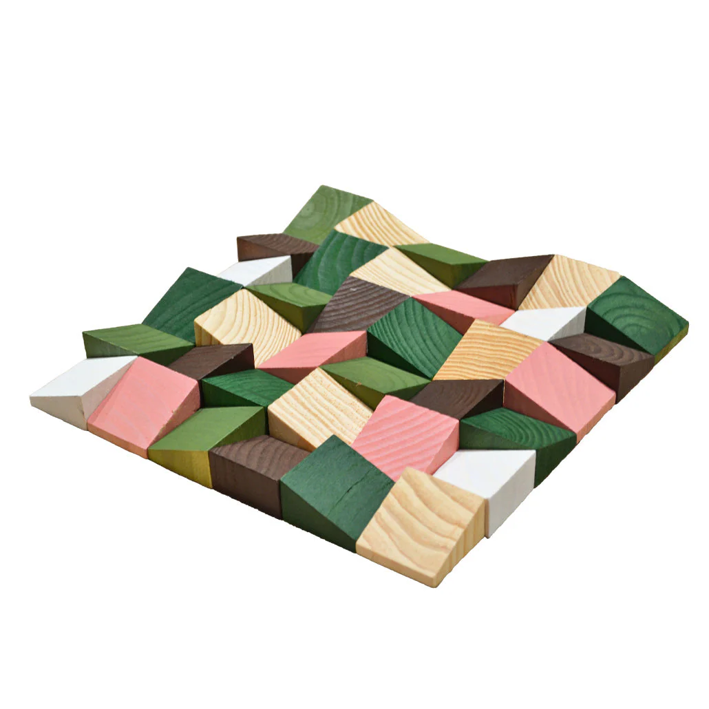 Panneau Bois Décoratif Mural | Rich Pin | 30×30 cm - Image 4