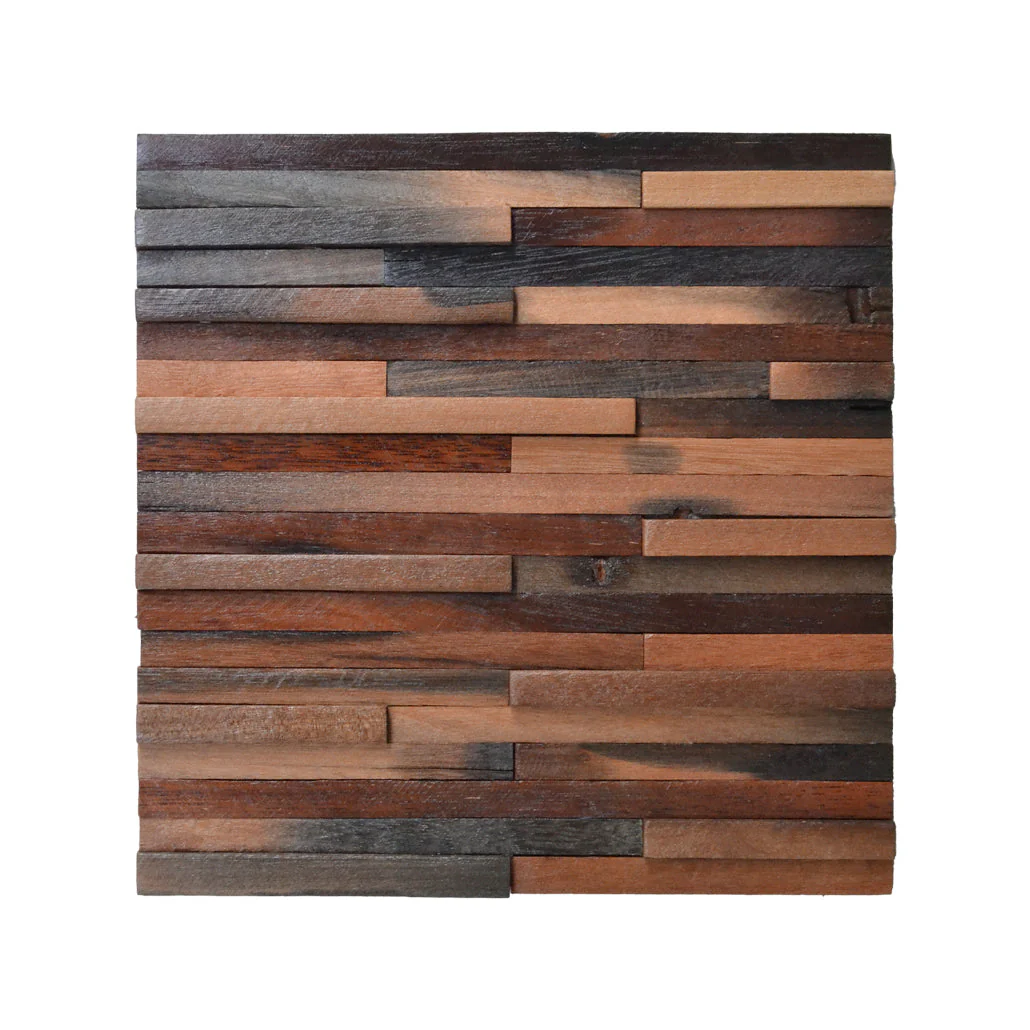 Panneau Bois Décoratif Mural | Shipwood Compact | 30×30 cm - Image 2