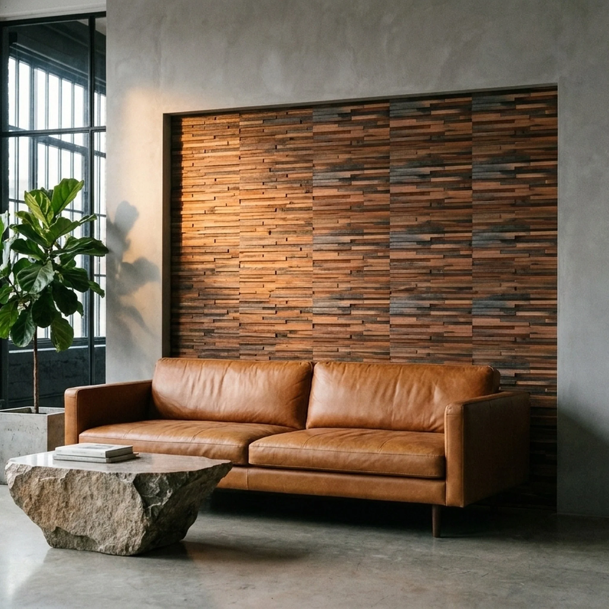 Panneau Bois Décoratif Mural | Shipwood Compact | 30×30 cm - Image 3