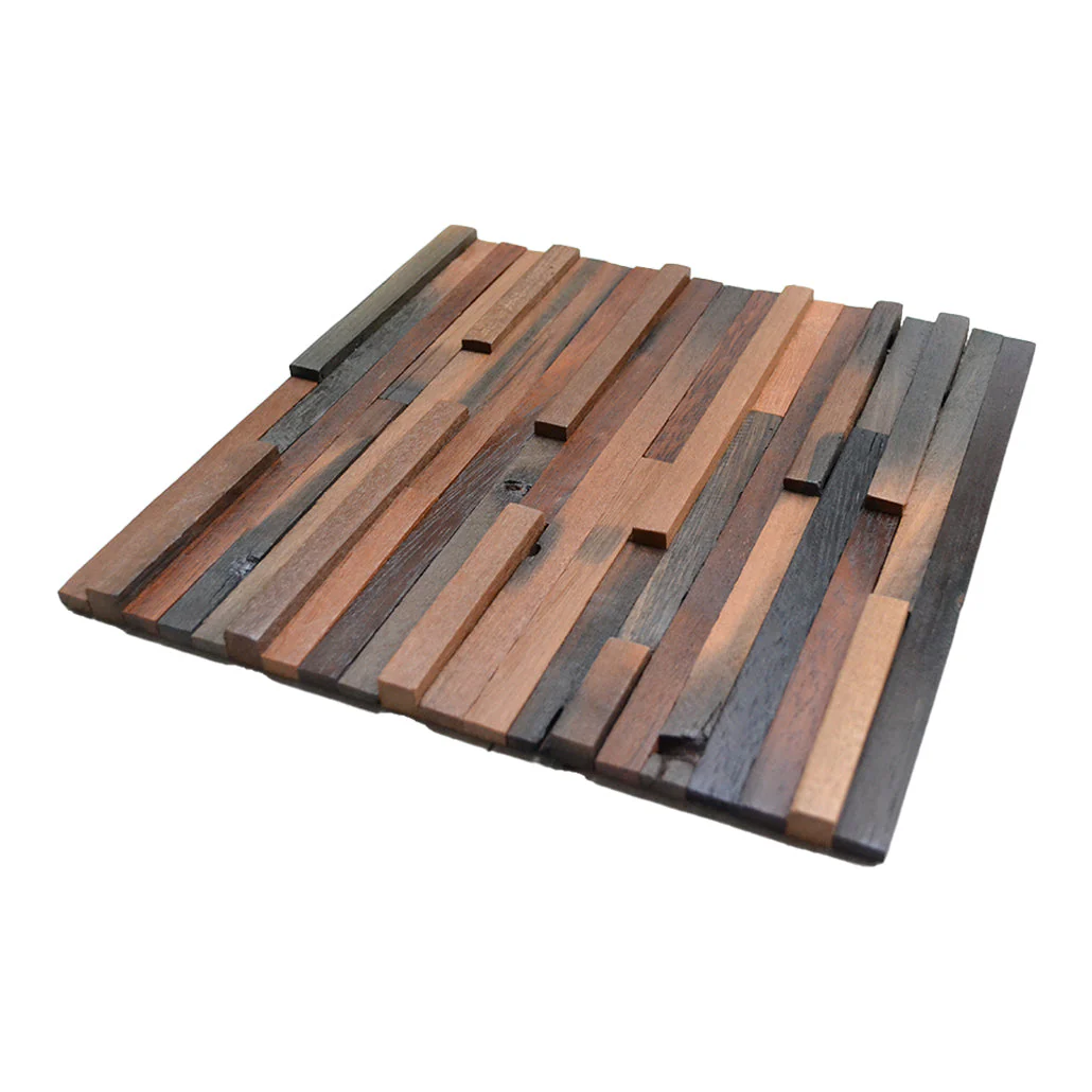 Panneau Bois Décoratif Mural | Shipwood Compact | 30×30 cm - Image 6