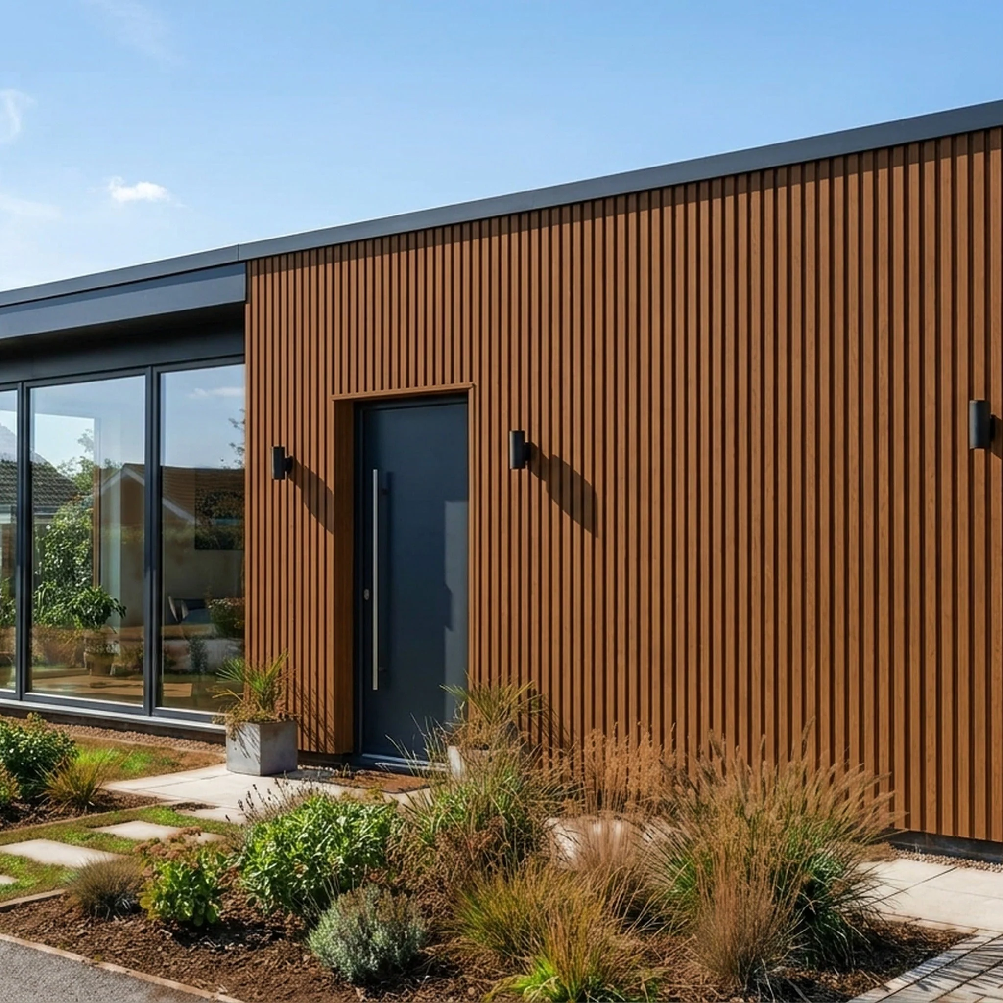 Panneau Bois Extérieur Chêne 290CM | Façade | Jardin | Texture 3D - Image 3