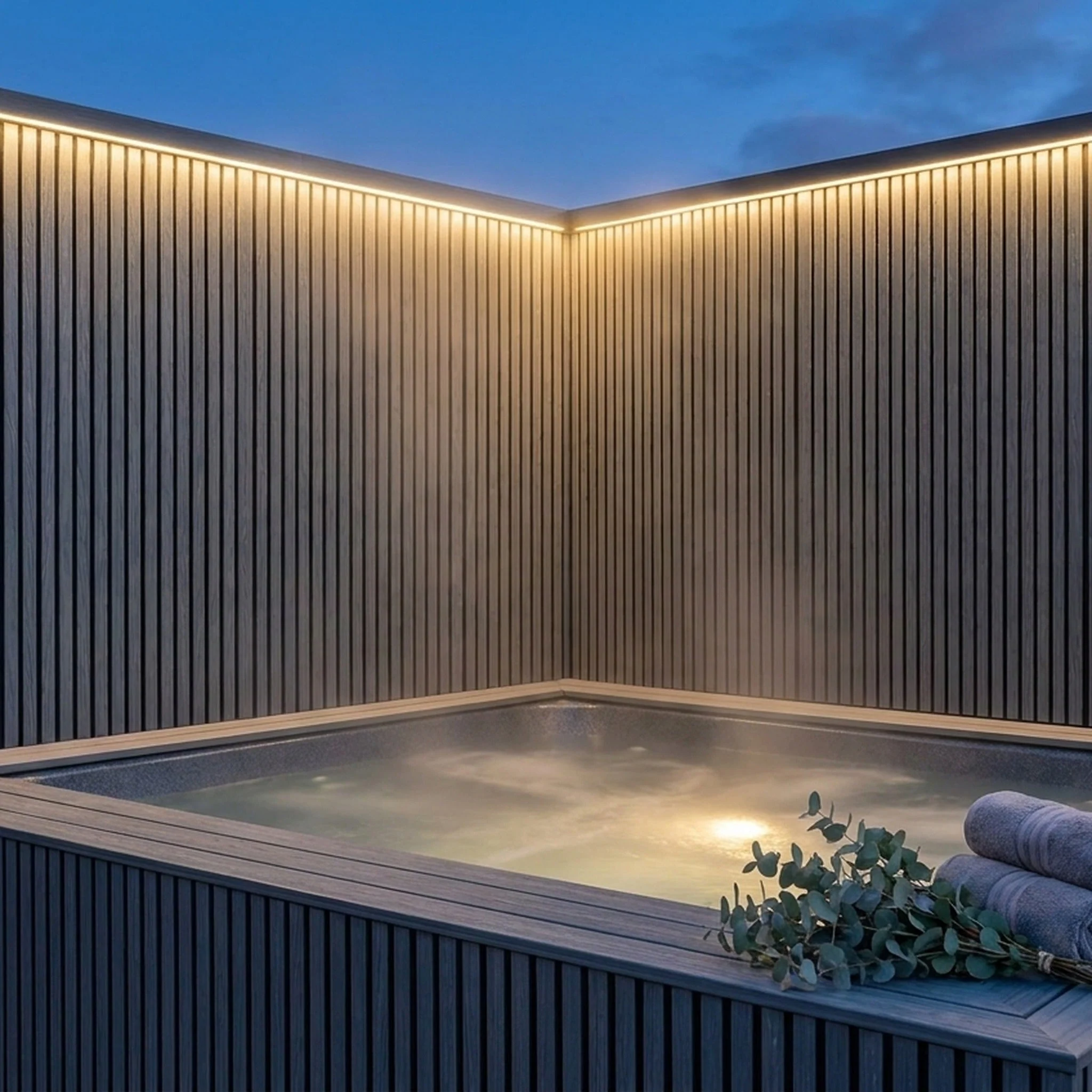 Panneau Bois Extérieur Gris Pierre 290CM | Façade | Jardin | Texture 3D - Image 6