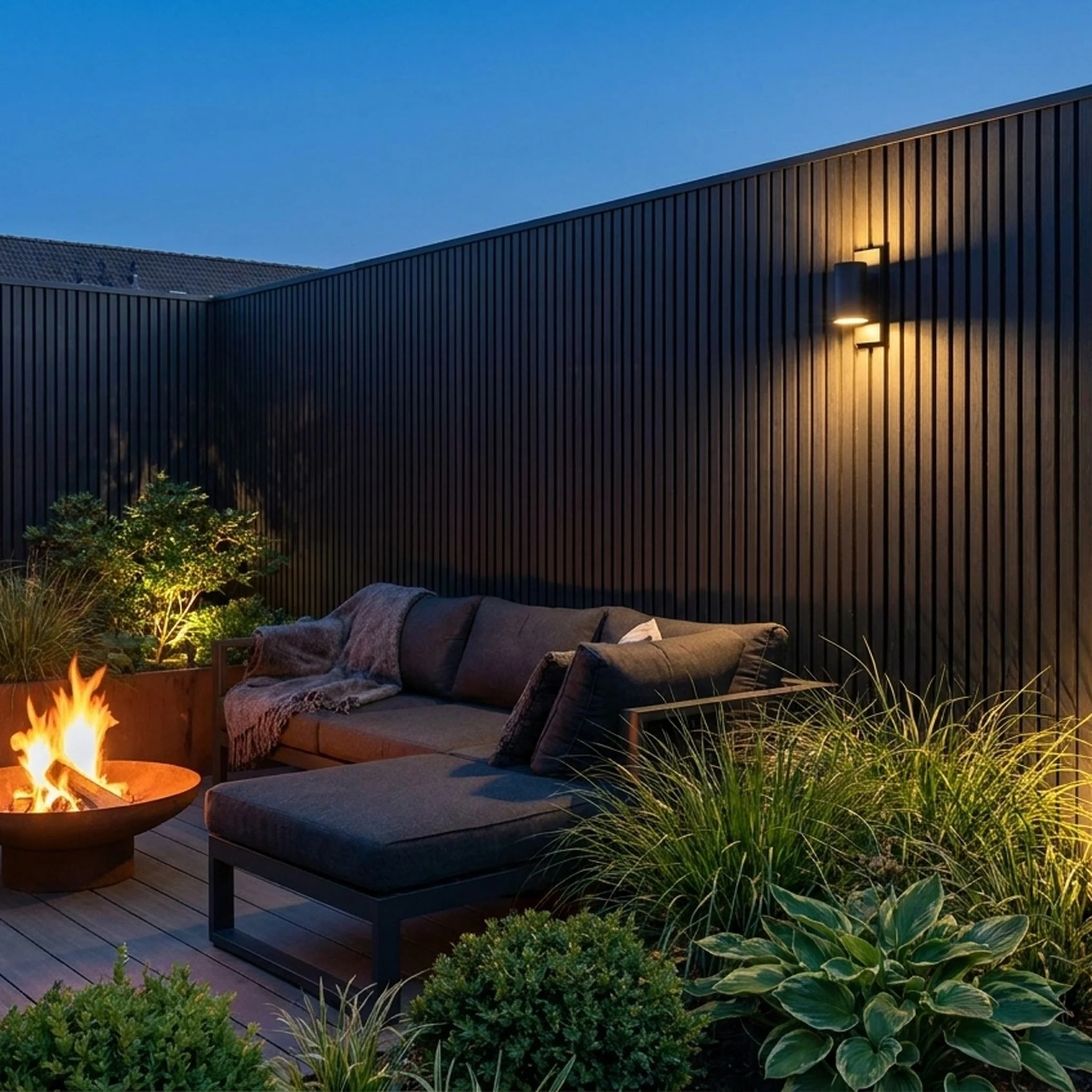 Panneau Bois Extérieur Noir 290CM | Façade | Jardin | Texture 3D - Image 3