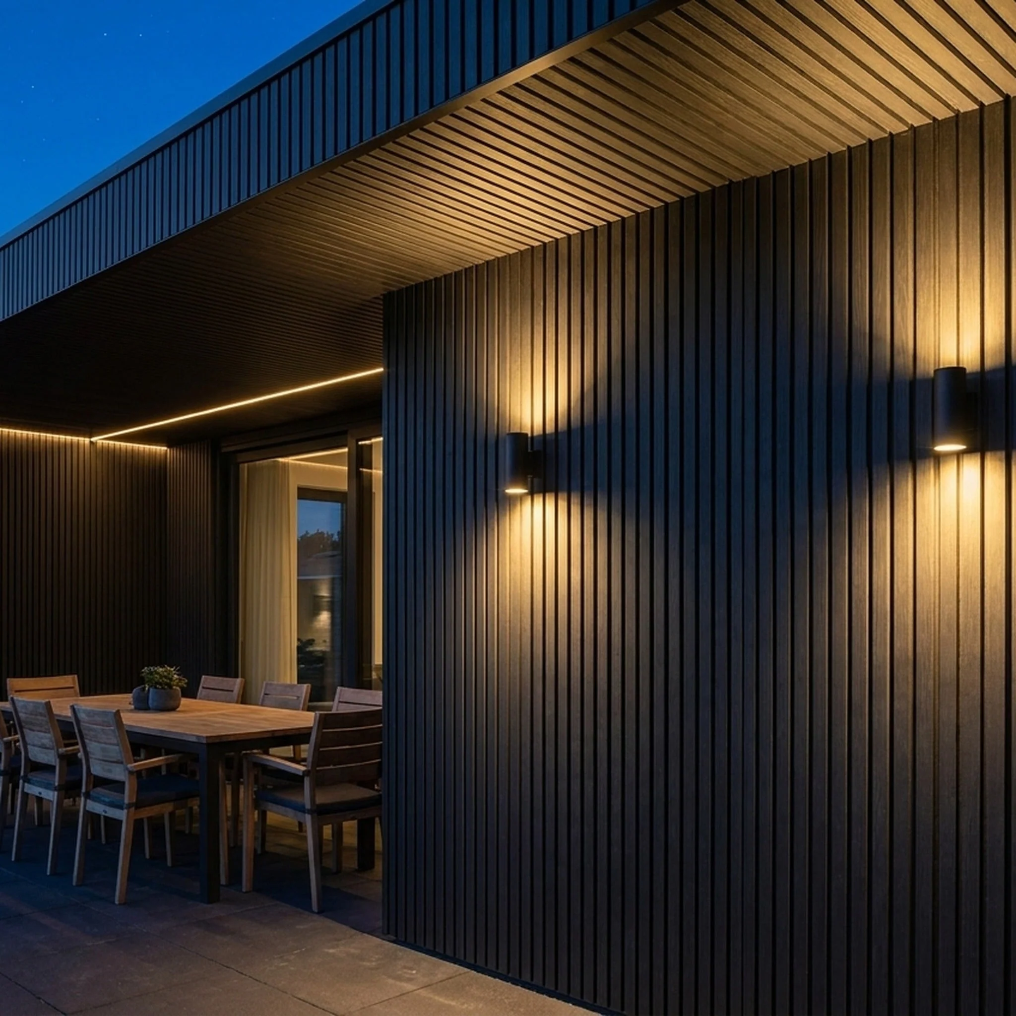Panneau Bois Extérieur Noir 290CM | Façade | Jardin | Texture 3D - Image 8