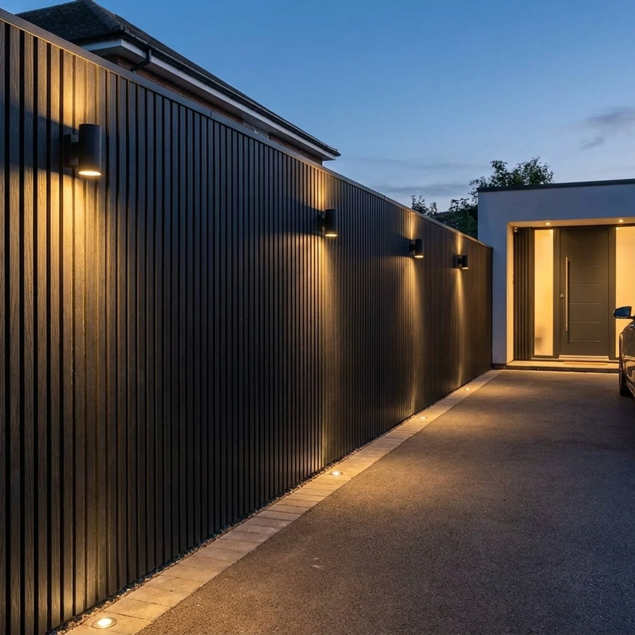 Panneau Bois Extérieur Noir 290CM | Façade | Jardin | Texture 3D - Image 9