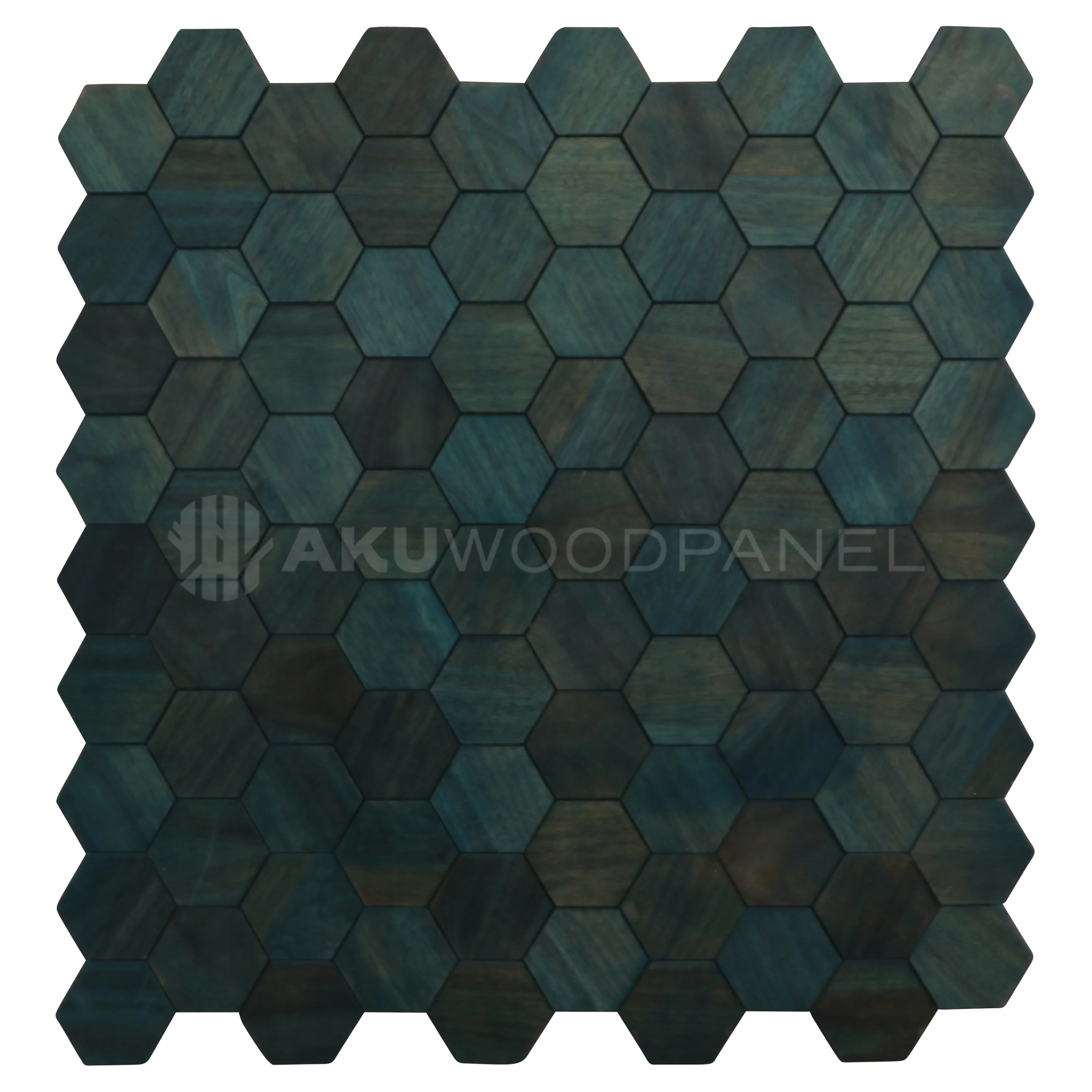 Panneau Mural Déco | Snowdrop – Bleu Cadet | 60×60 cm | Noyer Américain | Fait main | Panneau 3D