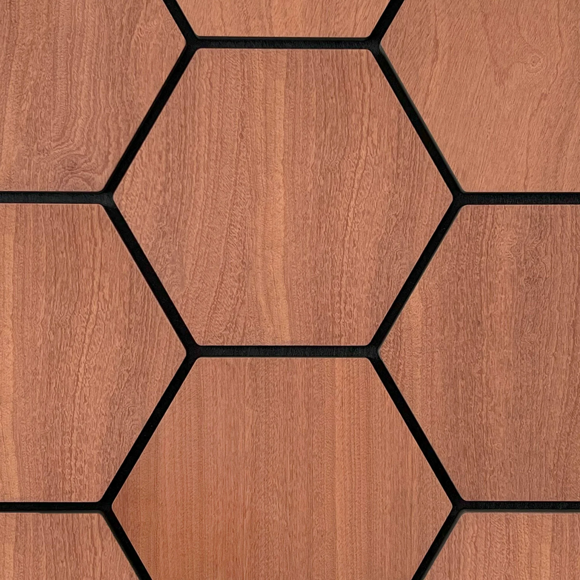 Panneau Mural Hexagonal | Chêne Fumé 81 cm | Acoustique - Image 2