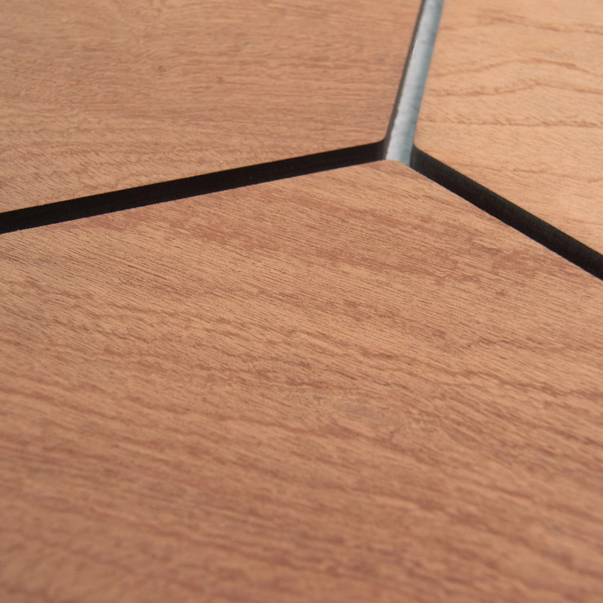 Panneau Mural Hexagonal | Chêne Fumé avec Feutrine Grise 81 cm | Acoustique - Image 8