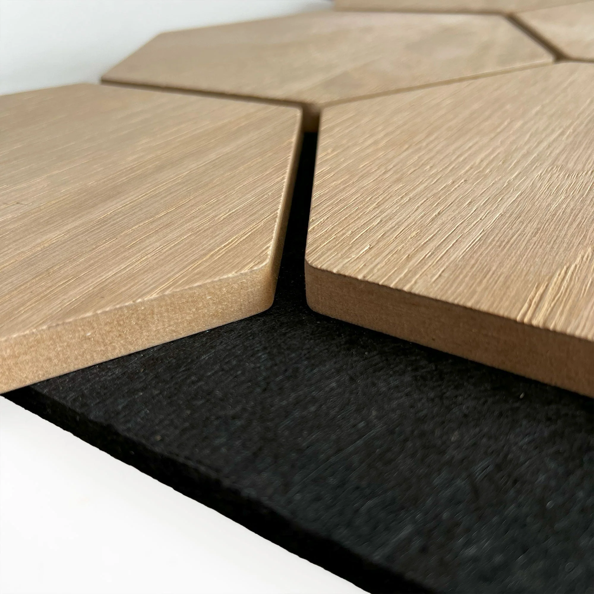 Panneau Mural Hexagonal | Chêne Naturel 81 cm | Acoustique - Image 9