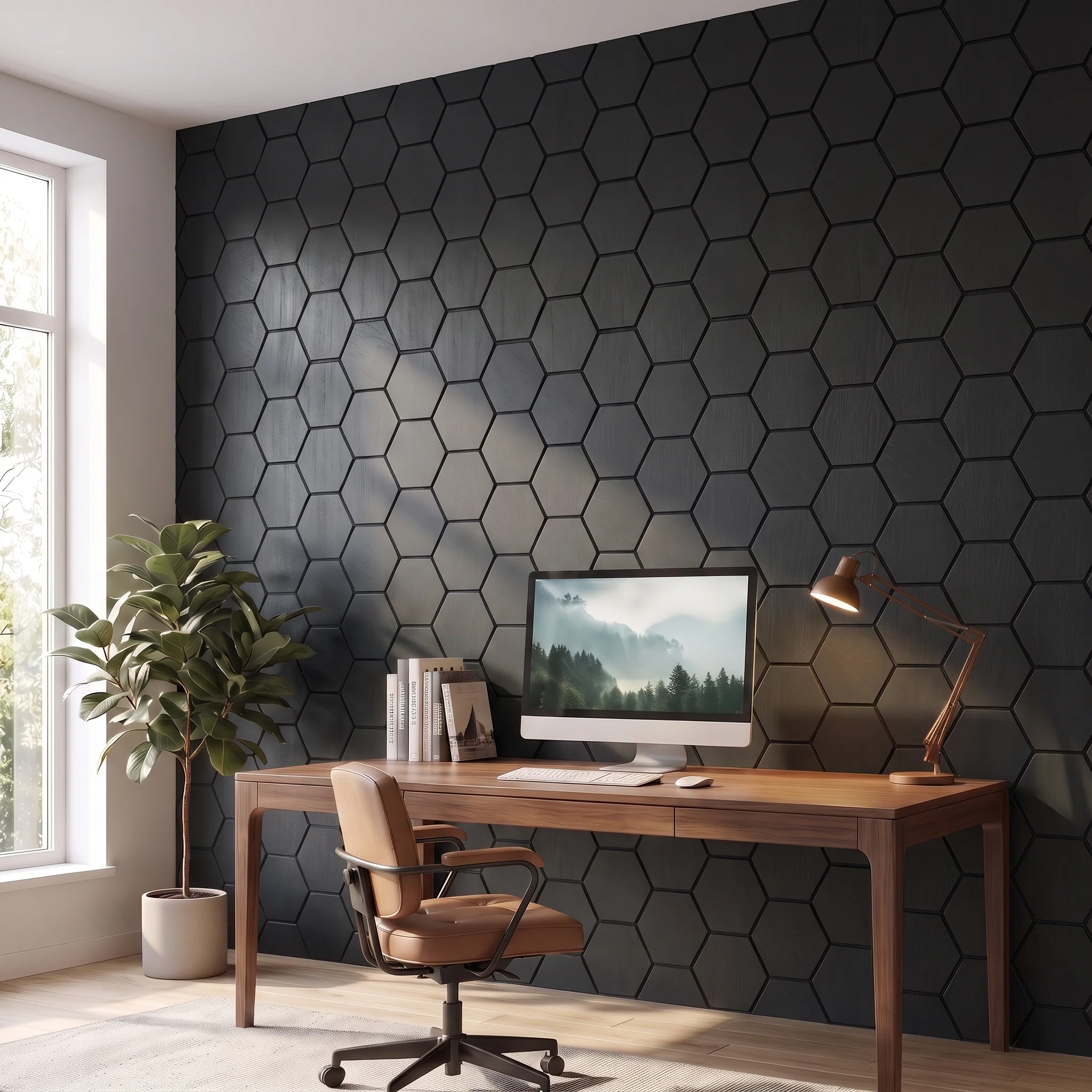 Panneau Mural Hexagonal | Noir 81 cm | Acoustique - Image 7