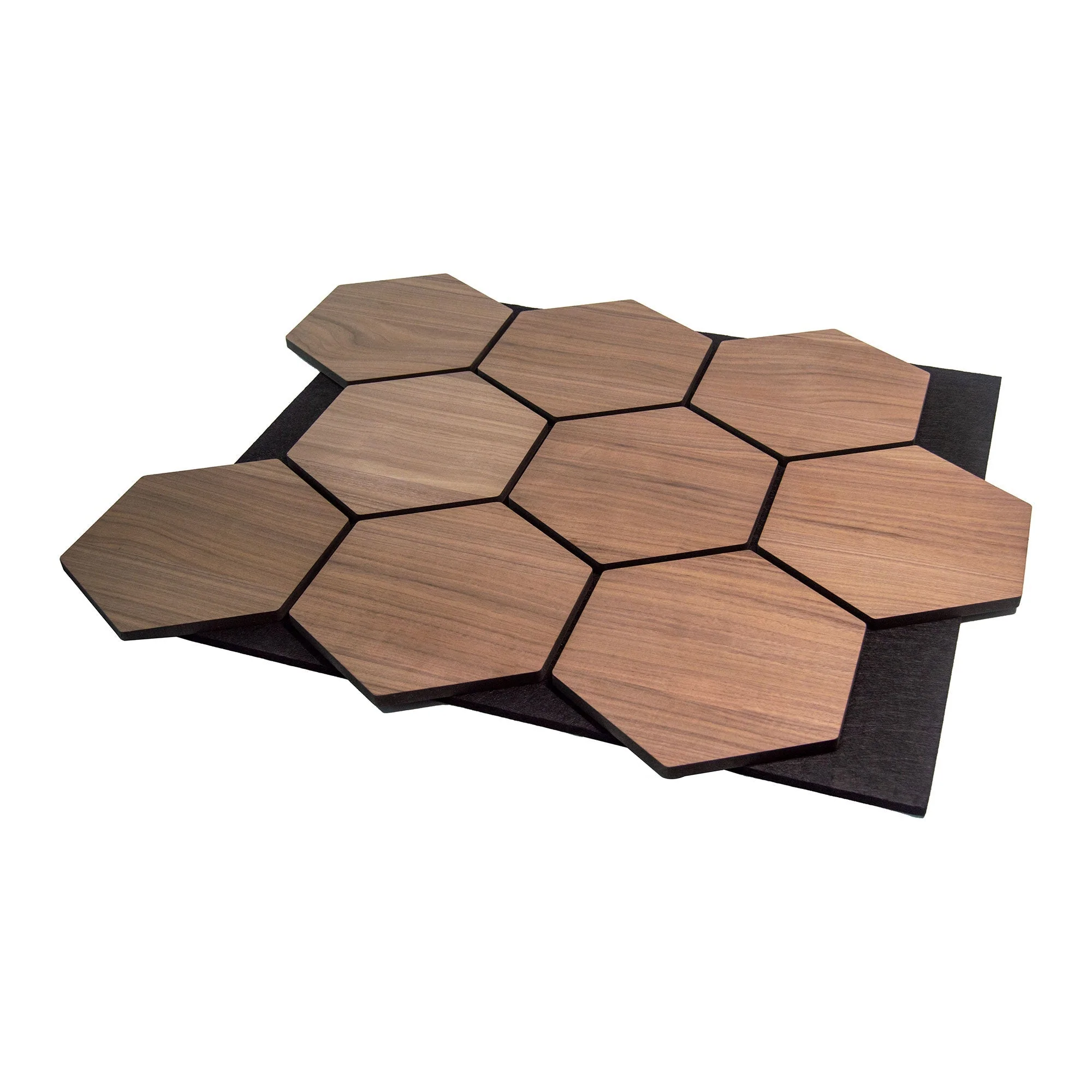 Panneau Mural Hexagonal | Noyer 81 cm | Acoustique - Image 6