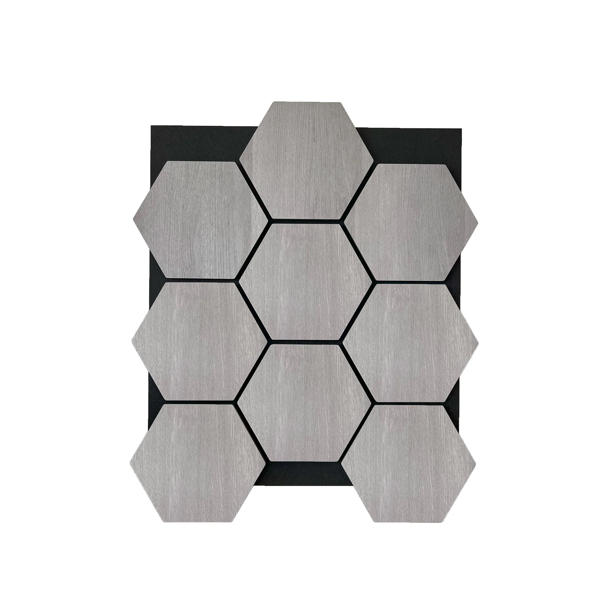 Panneau Mural Hexagonal | Noyer Gris 81 cm | Acoustique - Image 4