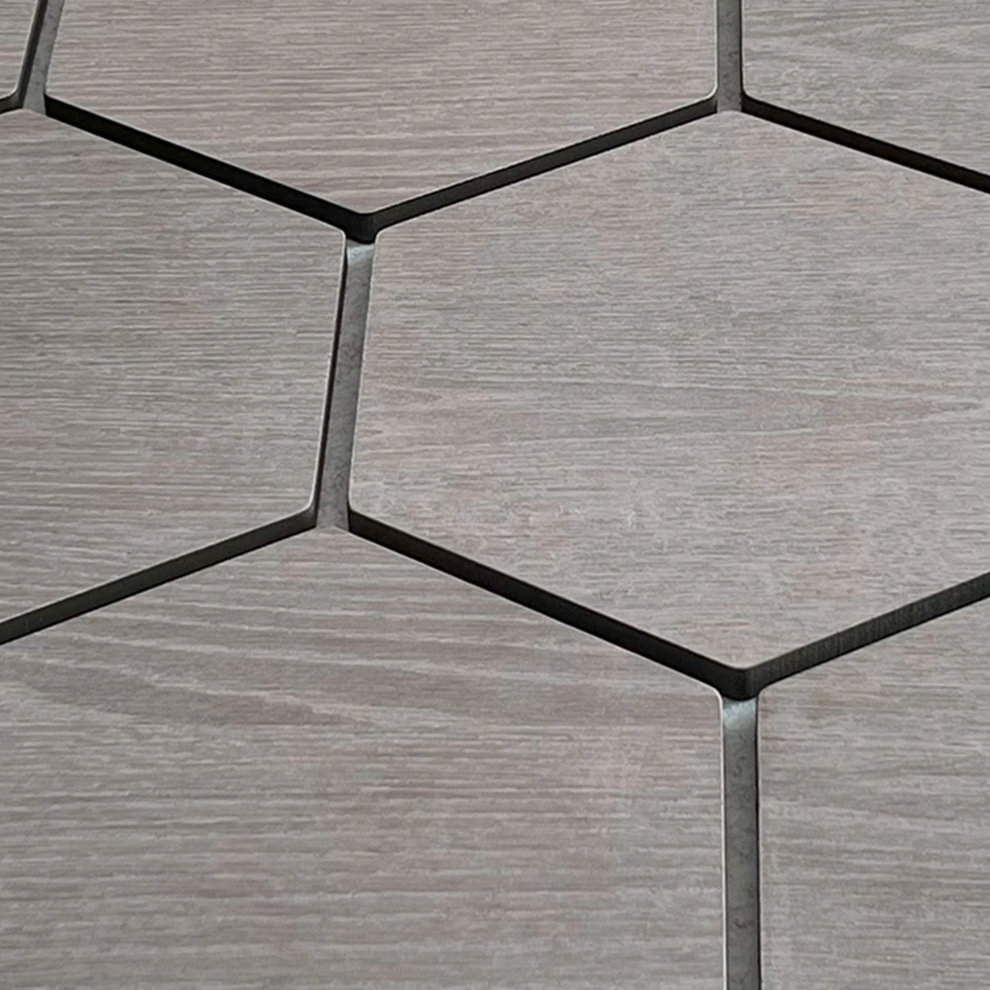Panneau Mural Hexagonal | Noyer Gris avec Feutrine Grise 81 cm | Acoustique - Image 8